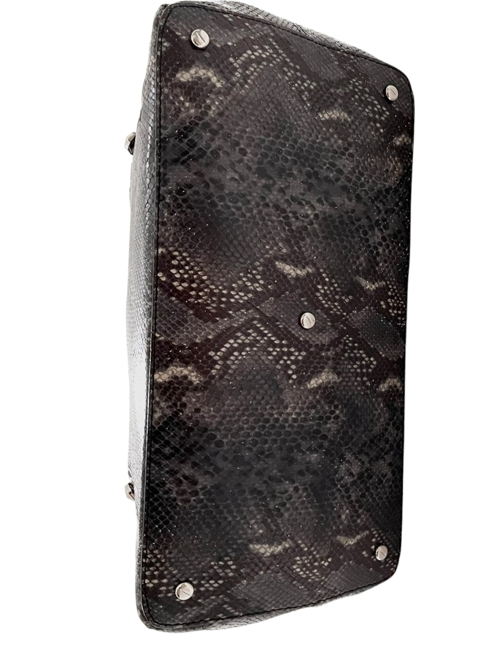 Henri Bendel Extra Large Grey Snakeprint Satchel NWOT - Picture 11 of 15
